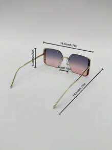 1 par de gafas de mujer con borde sin montura, apropiado para playa, vacaciones y decoración diaria