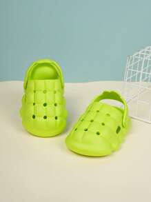 1 Pair Infants Fashion Outdoor Comfortable Soft Anti-Slip Breathable Hole Hole Shoes, Cute For Little Girls & Handsome For Baby, Beach/Garden Shoes