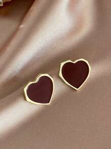 5pcs/Set Vintage Elegant Minimalist Faux Pearl Circular Flower Heart Shaped Oil Drop Geometric Earring Set, Suitable For Women's Daily And Festival Wear