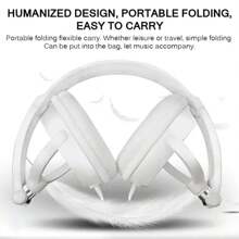Auriculares con cable de 3.5 mm, estéreo con graves, plegables con micrófono, ajustables, adecuados para PC, MP3, móviles