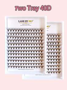1 Box 168-240pcs Pre-Made Pointed 20D/30D/40D Eyelash Clusters. Medium-Long Stem Pre-Made Eyelash Clusters, Handmade Cluster, 0.07mm D-Curl, 8-15mm Length - D - View 9