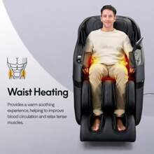 Massage Chair Full Body Zero Gravity SL-Track Shiatsu Massage Recliner Chair With Body Scan Airbags Foot Rollers Deep Yoga Stretch Heating Black - Black-PU Leather - View 7