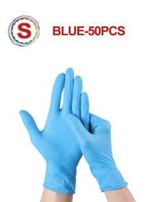 Guanti monouso in nitrile, blu, guanti per pulizie domestiche per cucina, bagno, pulizie, manipolazione di alimenti, tatuaggi, bellezza, colorazione dei capelli, animali domestici, saloni, forniture per la pulizia, attrezzi per la casa - Blu - Visualizzare 20