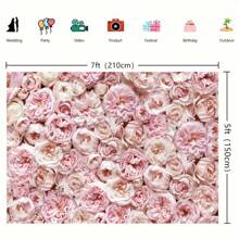 FOTUPUUL 粉色花卉背景，柔和盛开的玫瑰乙烯基摄影背景，母亲节浪漫花卉照片背景，成人情侣摄影道具，乙烯基材料 - 多色 - 查看 6