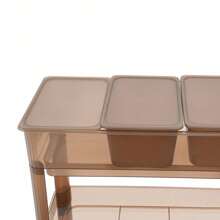 SanBouSi Isola e carrelli per lo stoccaggio - Moka Marrone - Visualizzare 4