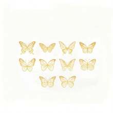 60pcs/20PCS Bright Sticker Butterfly DIY Wedding Cake Topper Happy Birthday Cake Topper For Wedding Birthday Party Cake Decoration