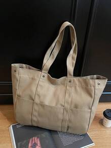 新款时尚美学多口袋手提包，大容量手提包和单肩包 - 彩色 - 查看 2