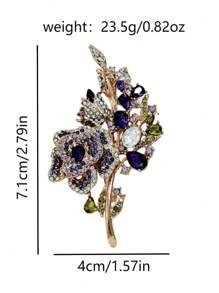 1pc Rose Flower Brooch, Elegant Versatile Dress Accessory For Women