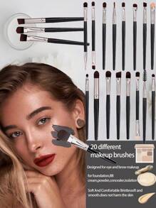 39 Professional Cosmetic Brush Sets, Including 20 Cosmetic Brushes (Foundation Make-Up Brush, Powder Puff Brush, Eyebrow Brush, Paint Brush, High Light Brush,Brush Set,Makeup Brush Kit,Make Up Brush Set,Make Up Set Complete,Makeup Brush Set,Complete Makeup Kit,Brush Kit,Brushes Makeup Set,Makeup Gift Set