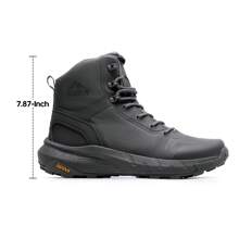 Men's Military Tactical Boot Lightweight Comfortable Boots For Work All Day Side Zipper Motorcycle Combat Hiking Boots 8 Inches Metrostrike - Grey - View 5