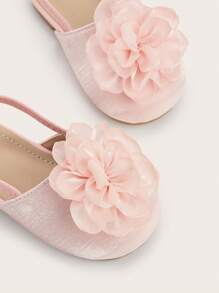 1 Pair Cute Toddler Shaped Flower Decor Fashionable Comfortable Slip-On Slippers