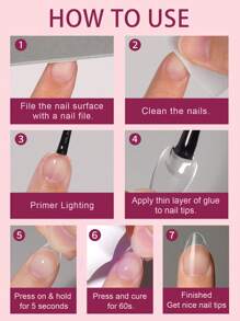 120/240Pcs Short Almond Nail Tips Soft Gel Clear Gelly Nail Tips Half Matte Full Cover Nail Tips Acrylic Pre-Filed Press On Fake Nail Tips For Nail Extension Home DIY Manicure Press On Nails Nail Supplies - Clear - View 4