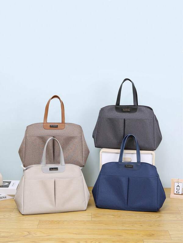 1pc Mom's Tote Bag With Insulated Compartment, Shoulder Strap