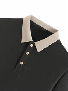 Customized Polo Shirt, Colorblock Short Sleeve Business Work Tops, Add Your Personalized Graphic Printing On Left Chest,Give It To Your Boyfriend,Stylish,Fashion,Hipster,Casual,Minimal Chic,Personalized,Customized,Custom,Unique,Guy Costumes,Capsule Wardrobe,Men Basic/Street Style,Ideal Gifts For Him,Boyfriend,Family,Friends,For Birthdays,For Vacation/Holiday,For School/Competition,For Sports/Climbing