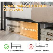 Base de Cama Individual con Cabecera Almacenamiento y LED RGB, Base Tapizada con Respaldo Cómodo, Estación de Carga, Estructura Estable y Fácil de Montar, Ideal para Dormitorio Moderno