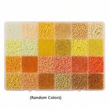 5200pcs 3mm Glass Seed Jewelry Making Kit For DIY Handicrafts And Bracelet, Necklace, Earrings, Ring Jewelry Making, Beading Set Box For Beginners (Random Colors)