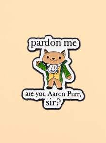 1 件装可爱引文珐琅别针胸针松针翻领别针徽章背包服装配饰动物珠宝朋友礼物 - 彩色 - 查看 6