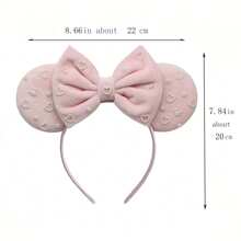 Disney Cut Out Herz Perle Schleife Haarband, Vergnügungspark Kostüm Haarreif, Party Verkleidung Haarzubehör, Haarband, Haarreifen