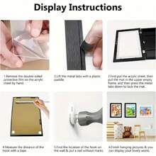 磁性相框家具装饰 - 双层艺术展示架，适合节日家居装饰和独特的节日礼物 - 黑色-均碼 - 查看 7