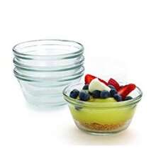 8-Piece 6oz Custard Cup Set With Lids, (2) 4 Packs