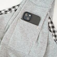 Bolso bandolera para mascotas de 7,5 kg, transportín para gatos, mochila transportadora para perros, nuevo bolso bandolera para mascotas, bolso grande para perros pequeños, bolso bandolera transpirable para gatos, combo de mochila y correa automática de 5 m para mascotas de menos de 7,5 kg, color gris