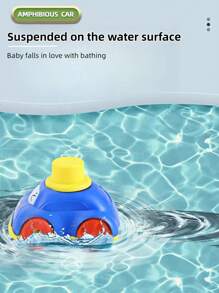 1 件游泳池两栖车，婴儿洗澡和浴缸汽车玩具，沐浴淋浴互动玩具，3 种颜色可爱儿童汽车风格，男孩和女孩淋浴玩耍时的游泳和汽车礼物 - 彩色 - 查看 6