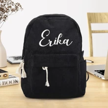 Handmade Corduroy Backpack, Personalized Embroidered School Bags For Kids And Toddlers, Personalized Kid's Backpack,Kid Book Bags With Names