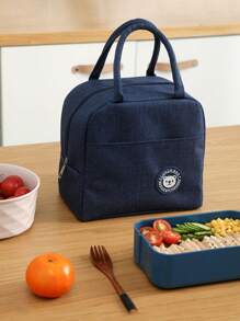 1个熊图案保温午餐袋，保温便当盒袋，厚铝箔午餐手提袋，冷藏野餐手提袋，适用于工作和户外的便携式午餐盒袋，午餐袋，工作和学校收纳袋，教师收纳袋，教室袋，教室收纳袋。送给女士的礼物，送给男士的礼物，便携式涤纶午餐袋 - 彩色 - 查看 3