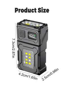 1/2/4PCS High Brightness Dual Light Source LED Flashlight, Multifunctional Mini Keychain Light, 6 Lighting Modes, Adjustable Lighting Angle, USB Rechargeable, With Stainless Steel Side Clip, Very Suitable For Outdoor Exploration, Camping, Emergency Situations, Daily Household Use, Hiking And Fishing,1200mah