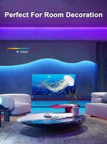 1pc 3.28ft/9.84ft/16.4ft/32.8ft/49.2ft USB LED Strip Light - RGB LED Lamp For Gifting, Home, Party Decoration, Suitable For Living Room, Bedroom, Bar, Cabinet, Shelf