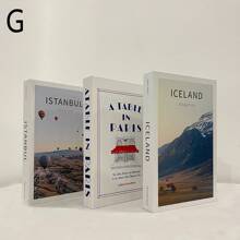 3pcs Modern Minimalist Fake Book Folding Style Decorative Props, Ideal For Home Decor And Stage Sets Best Gifts Birthday Graduation