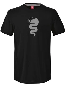 Alfa Romeo Men's Round Neck Cotton T-Shirt - Black - View 7