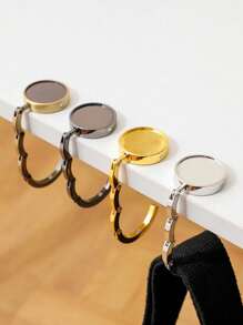 Creative Bag Hanging Rack Handbag Hook Folding Storage Rack Portable Key Ring Alloy Table Hook Hardware Home Organizer Bag Accessories Travel Essentials