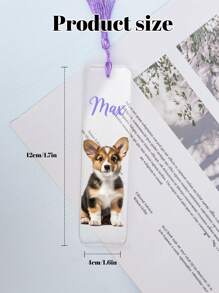 Dog Portrait Bookmark, Personalized Acrylic Bookmark, Pet Bookmark With Tassel, Dog Mom Present, Book Lover Gift, Dog Gift, Fun Bookmarks,School Supplies,Back To School