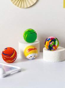1pc Random Color Sponge Ball Cat Toy, Bouncy Ball Cat Toy For Playful Fun, Chasing Toy, Not For Chewing - Multicolor - View 7