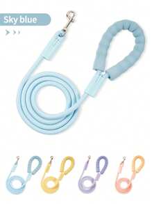 1pc Reflective Dog Leash With Comfortable Padded Handle, Braided Nylon, Shock Absorbing Outdoor Training Pet Lead For Large/Medium/Small Dogs, 360° Swivel Tangle-Free Snap Hook