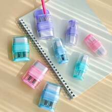 2-In-1 Multifunctional Eraser Sharpener, Children's Erasers, Bulk Erasers, Creative Erasers - Clean Wipe, Compact & Convenient, Easy To Clean, Flexible - Morandi Color Portable Single/Double Hole Pencil Sharpener, Student Novelty Gift, School Supplies, Back To School Gift, Holiday Gift, Office Supplies, Suitable For Pencils, Wiping, Office, Writing, Drawing, Reading - Multicolor - View 11