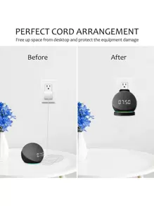 Wandhalterung für Dot 4. & 5. Generation, platzsparendes Zubehör mit Kabelmanagement für Ihre Echo Smart Home Lautsprecher, versteckt unordentliche Kabel