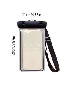 Minimalist Solid Color Phone Pouch, Crossbody Strap Waterproof Phone Bag, Universal Touchscreen Protector For Swimming And Diving, Portable Waterproof Phone Case For Travel, PVC Material, No Battery Required, Suitable For Rainy Days, Diving, Surfing, Swimming Phone Storage