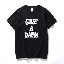 Give A Damn As Worn By Alex Turner T-Shirt Premium Cotton Music Top Camisetas Hombre Fashion Short Sleeves Tee Shirt - Black - View 1