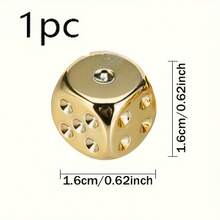 Gold-Plated Acrylic Dice - Scratch-Resistant, Non-Fading, Odorless, No Electricity Needed. Suitable For Party Games, Bars, KTVs And Home Entertainment.
