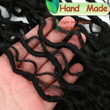 Goddess Faux Locs Crochet Hair 18Inch For Women, Long Goddess Locs Crochet Hair, Boho Style Locs, River Locs Crochet Hair With Curly Ends