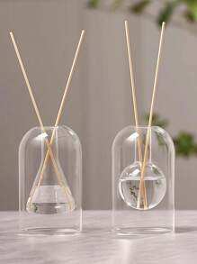 3 Pieces Set Of Simple Luxury Style Aromatherapy Bottle Aromatherapy Diffuser, Aromatherapy Diffuser Bottle, Transparent Aromatherapy Diffuser, Flameless Home Aromatherapy Oil Indoor Diffuser Set, Long-Lasting Fragrance - Transparent - View 5