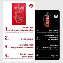 1 Piece Emergency Fire Blanket 39" X 39" - Flame Retardant, Heat Resistant, Durable Fiberglass Material - Home, Kitchen, School, Camping, Warehouse & Car Safety Essential - Easy To Store, Perfect Gift For Thanksgiving & Christmas, FJNATINH - Beige - View 10