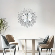 1pc Modern Silent Metal Wall Clock (33CM/13 Inch) - AA Battery Powered Decorative Clock, Stylish Design, Suitable For Living Room/Dining Room/Bedroom/Study Wall Mounted Decorative Clock, Ideal For Home Decoration Gifts Birthday Graduation Room Decor Clock Wall Bedroom Decor Dormitory Decor Back To School School Decor School Surprise School Supplies - Multicolor - View 8