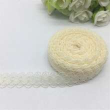 1pc 10yards 5/8" (15mm) Lace Ribbon Bilateral Handicrafts Embroidered Net Lace Trim Fabric Ribbon DIY Sewing Skirt Accessories
