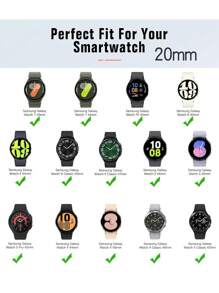 1pc zachte en comfortabele leren horlogeband met creatief rond geperforeerd ontwerp, compatibel met Samsung Galaxy Watch 4/5/6/7 40mm 41mm 44mm 45mm, Watch GT2 GT3, Watch. Geschikt voor zakelijke herenkleding en feest-/buiten-/dagelijkse kleding voor dames, snel los te maken smartwatch-accessoire