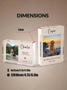 Personalized Pet Memorial Gift, Customized Desktop Decor, UV Printing, Pet Lover, Handmade Photo Gift,Christmas Gift Supplies