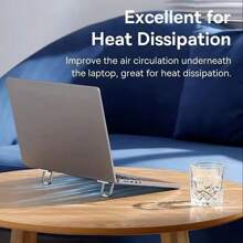 2 piezas Soporte portátil para computadora portátil: Invisible, plegable, ergonómico, de escritorio para computadoras portátiles de 10 a 18 pulgadas, tabletas, teclados y teléfonos - Material de aleación de aluminio, de vuelta a la escuela - Multicolor - Ver 5