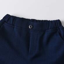 [2025 Frühling & Sommer Baby Jungen Party Outfit] Baby Jungen 3-teiliges Lässig Kurzarm Hemd Set, Formelle Party/Outdoor Auftritt Gentleman Stil, Hemd mit Kragen, Fliege & Weste Design, leicht & atmungsaktiv Kinderformalbekleidung, Frühlings- & Sommer-Party Bekleidung